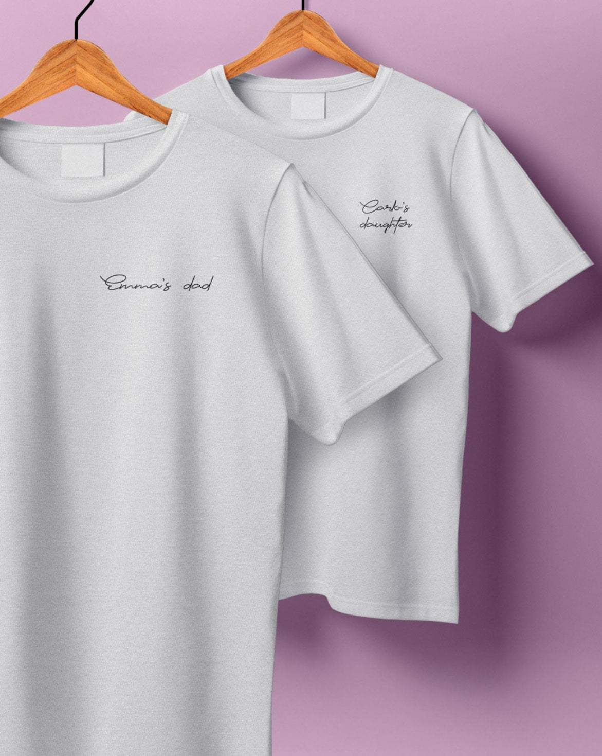 Idee regalo festa del papà: magliette matchate padre e figlia.